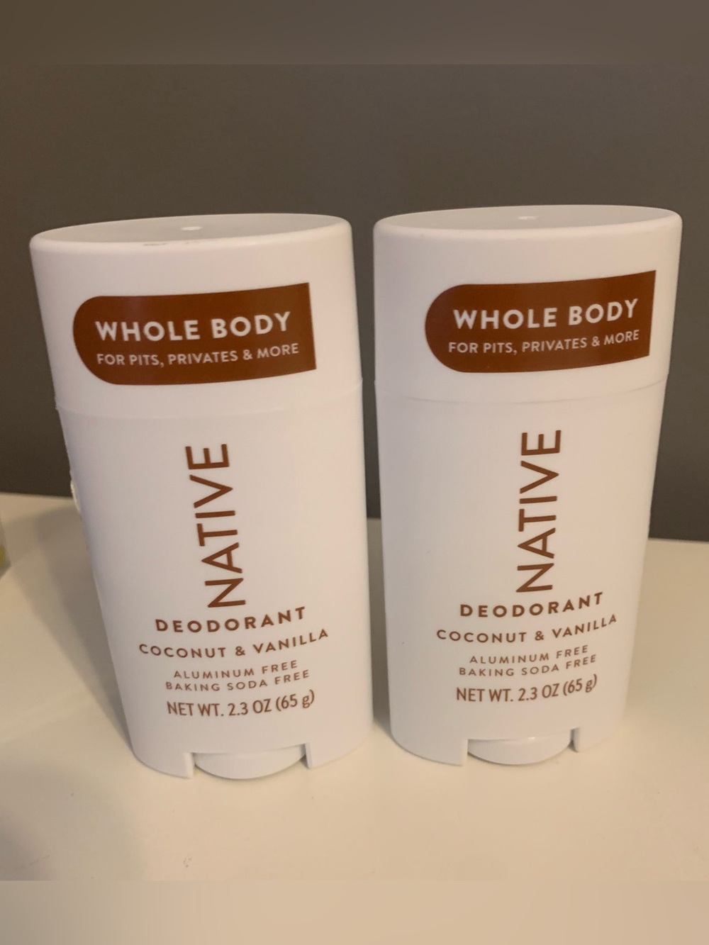 Native Whole Body Deodoarant 2.3 oz.  Coconut and Vanilla